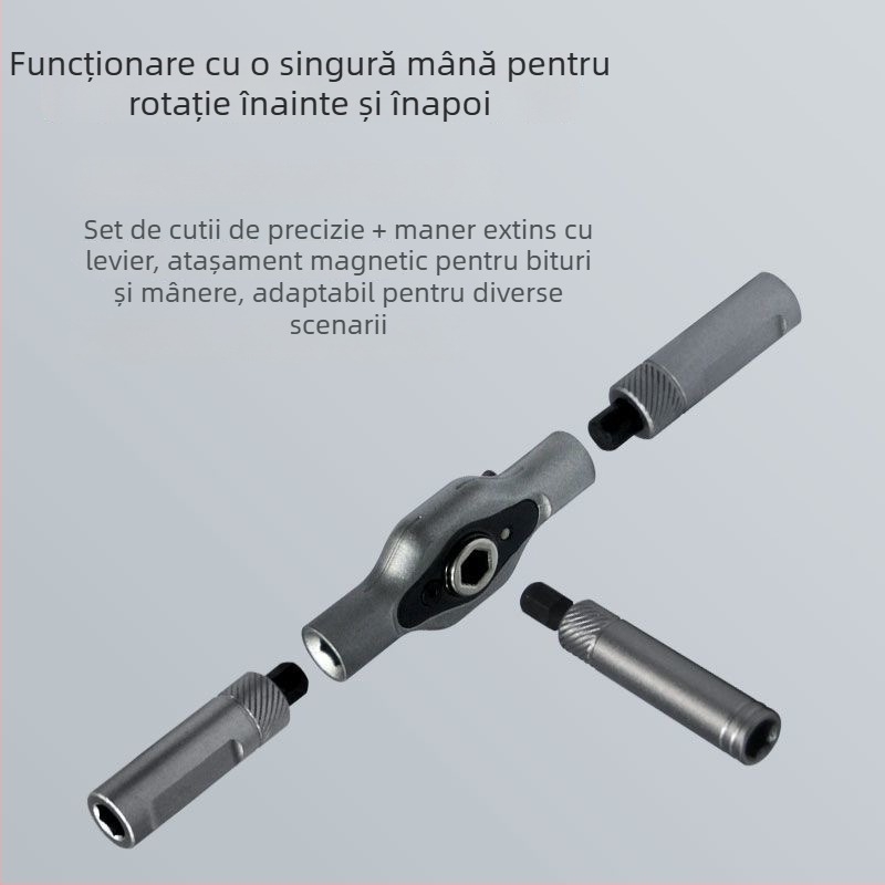 Set șurubelnițe cu clichet 42 în 1 — lamă din oțel CR-V, cuplu maxim 100 N·m, magnetic, neizolat