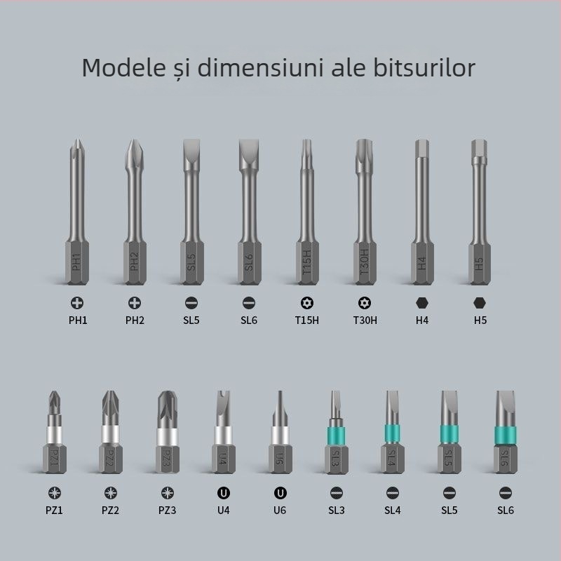 Set șurubelnițe cu clichet 42 în 1 — lamă din oțel CR-V, cuplu maxim 100 N·m, magnetic, neizolat