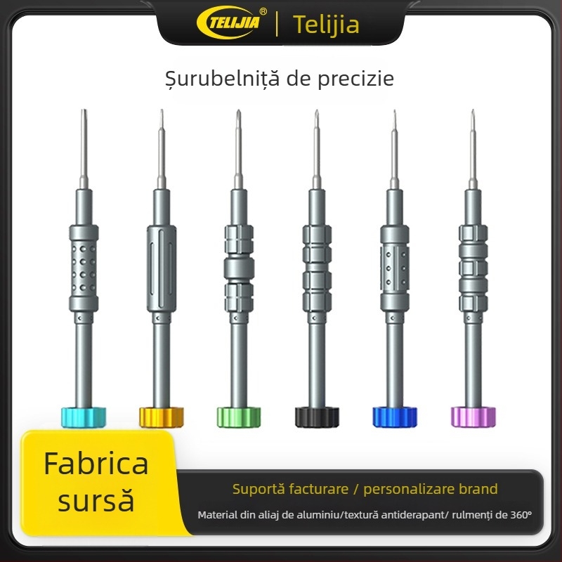 Set de șurubelnițe pentru reparatii electronice cu biti Cr-V, nemagnetice, potrivit pentru telefoane mobile și laptopuri