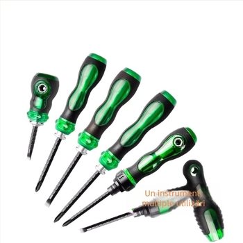 Set extensibil de șurubelnițe dual-use, axe din oțel nichel-chrom inox, magnetice, izolate, mâner din plastic, 150 g
