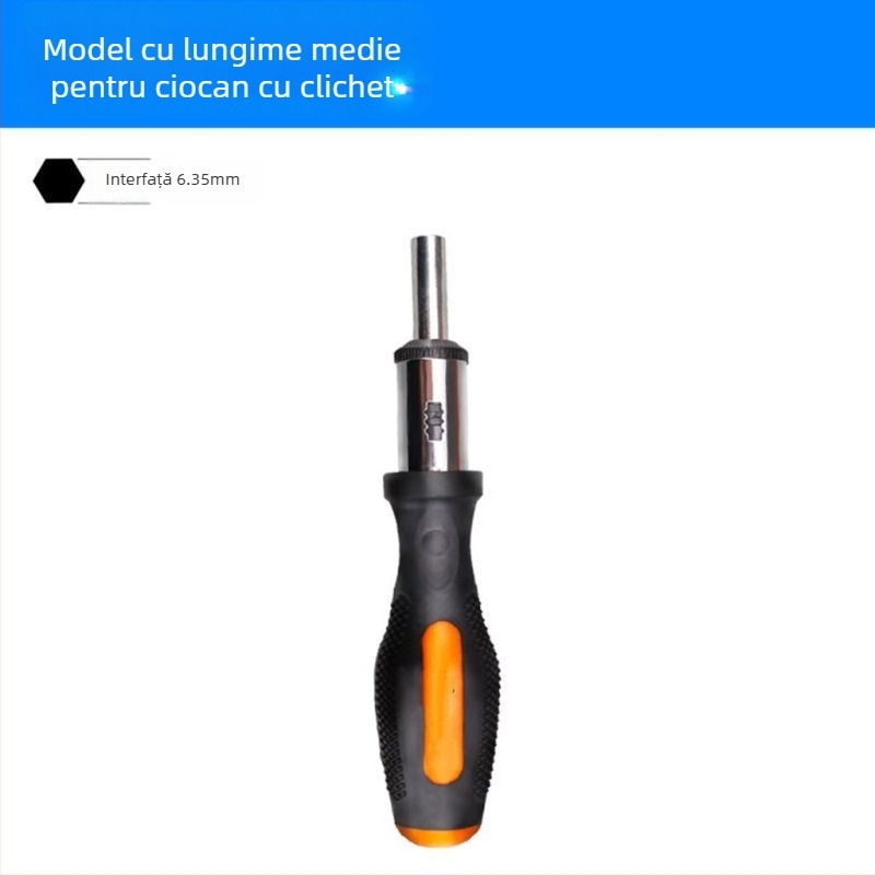 Șurubelniță cu ratchet, cheie Allen, mișcare înainte/înapoi, mâner în formă de T, 1 piesă, oțel 45#