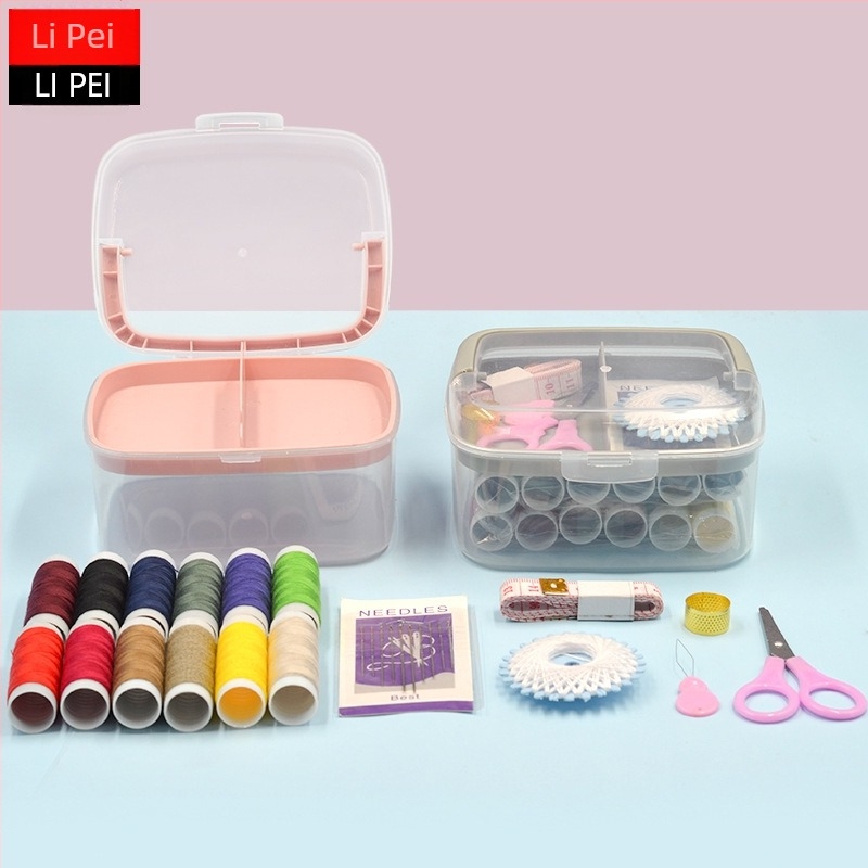 Set portabil de cusut în cutie – trusă multifuncțională cu ace