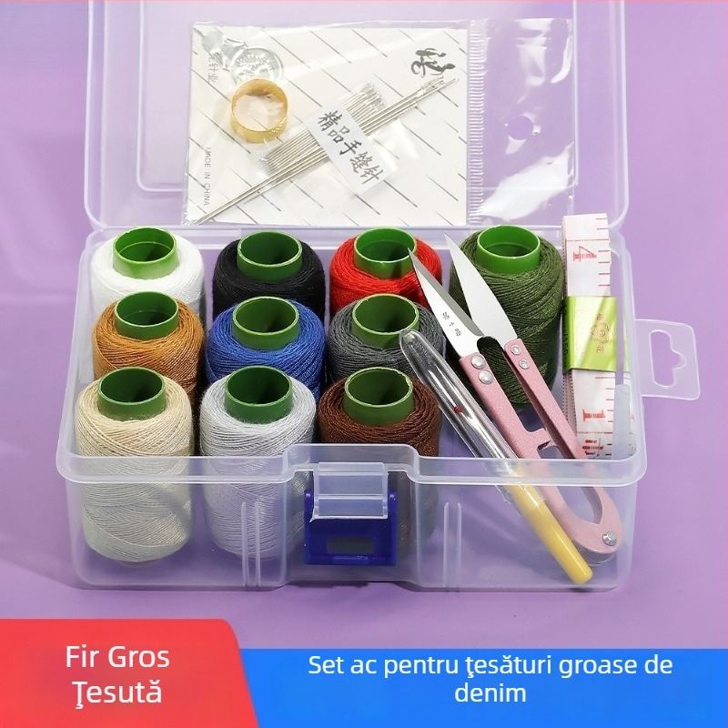 Cutie de cusut – Set complet, ață groasă, calitate înaltă, stil drăguț