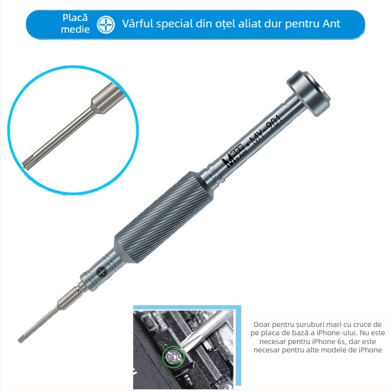 Ant Xin set de 17 șurubelnițe de precizie, oțel S2 pentru unelte, magnetice, neizolate, pentru repararea telefoanelor mobile