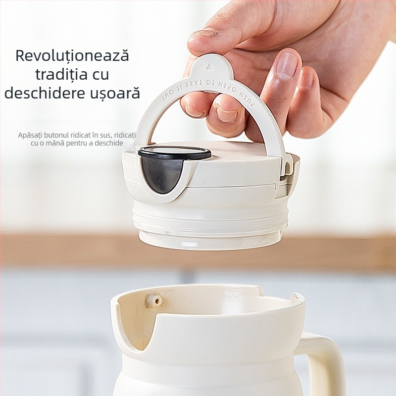 Sticlă de ulei din sticlă cu capac care se deschide automat — pentru ulei și condimente, stil modern minimalist, Joman