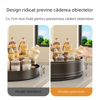 Raft rotativ pentru condimente de bucătărie — cutie de condimente multifuncțională și raft de depozitare