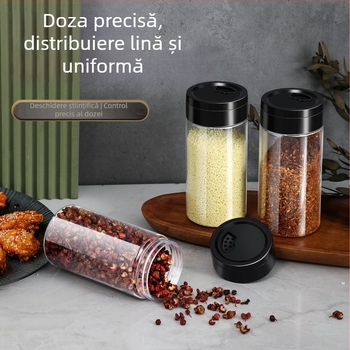 Sticluță de condimente din plastic — pentru condimente solide, design modern minimalist, lansat în 2024