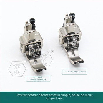 Shuyu Sewing — Picior de presiune pentru mașina de cusut, din oțel solid, cu role pentru încorporarea sforii și canelură