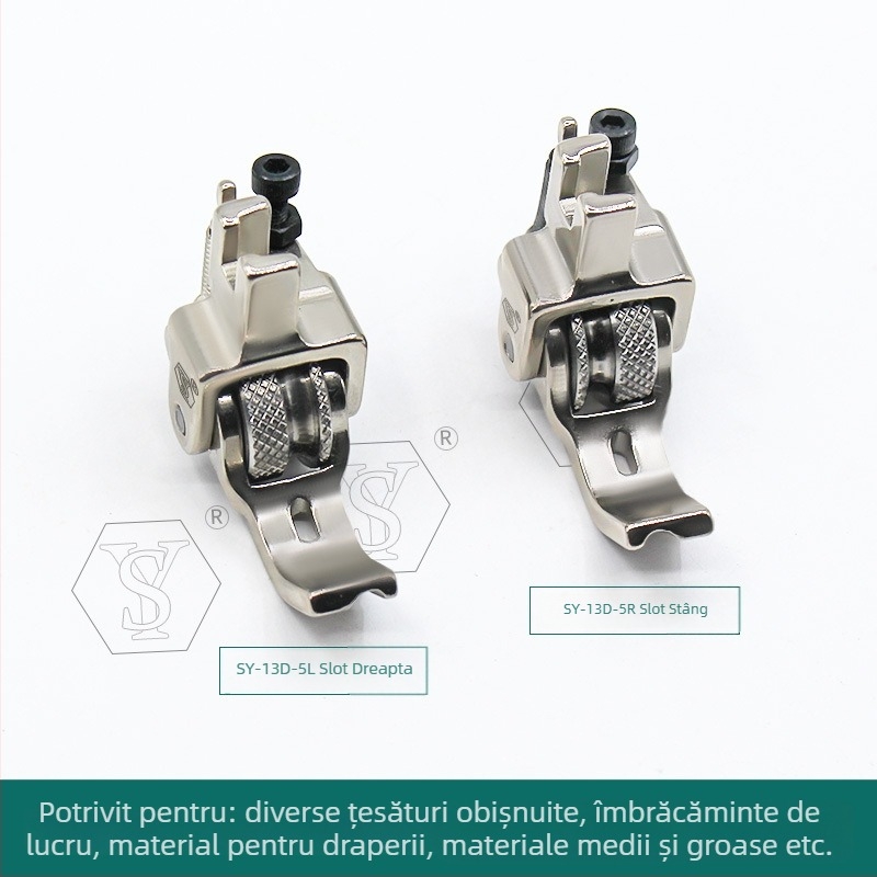Shuyu Sewing — Picior de presiune pentru mașina de cusut, din oțel solid, cu role pentru încorporarea sforii și canelură