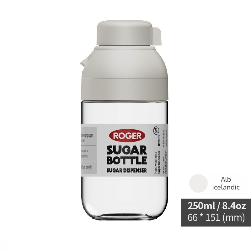 Lei Wei recipient de sare din sticlă cu dozare, capac etanș, stil modern minimalist