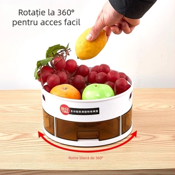 Raft rotativ pentru condimente și organizator de bucătărie – multifuncțional din plastic