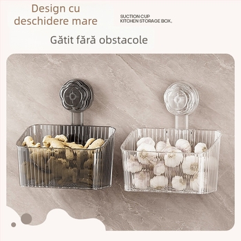 Raft de perete pentru condimente cu ceapă, ghimbir și usturoi – fără găuri, PET, origine Chaozhou, lansare în 2025