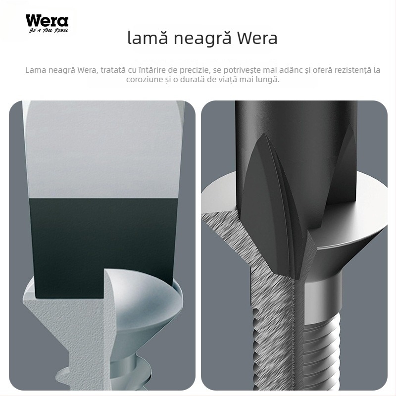 Set de șurubelnițe izolate WERA — oțel crom-vanadiu, fără magneți, greutate 0.15, mâner PVC