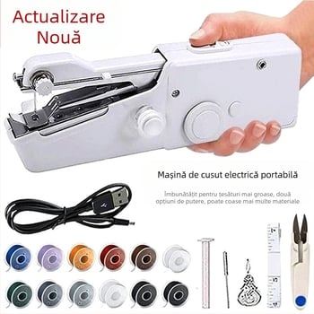 Set mașină de cusut electric portabil pentru haine