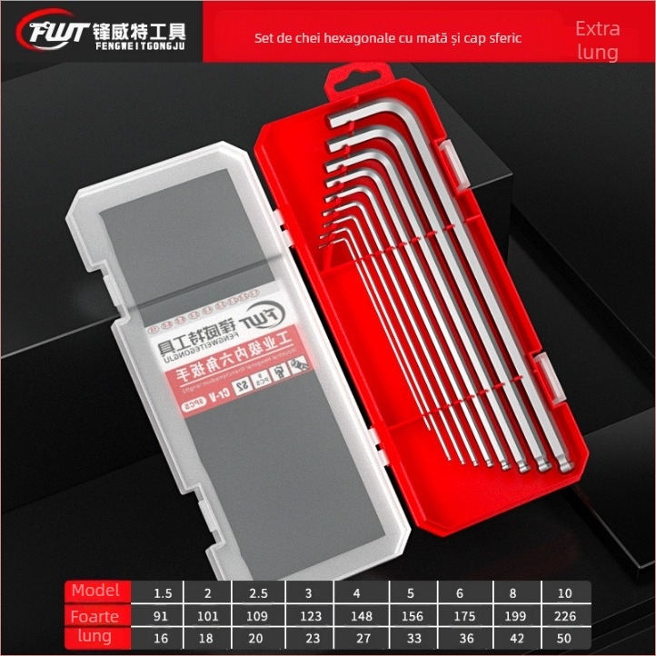 Set chei hexagonale interne, oțel crom-vanadiu Cr_V