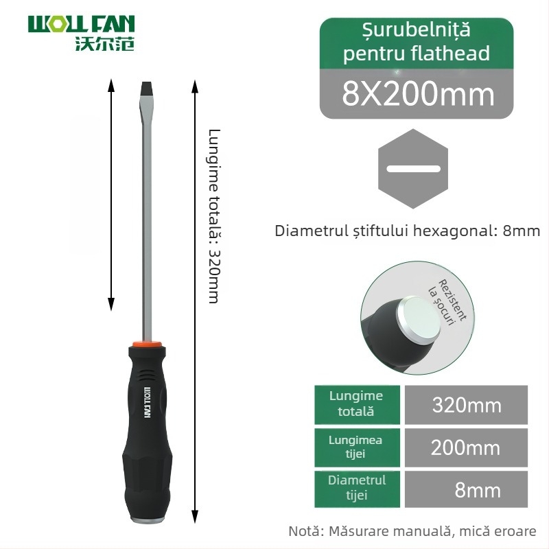 Set șurubelnițe Phillips și șurubelnițe cu cap plat – Calitate industrială, magnetic, izolat, oțel Cr-V crom-vanadiu, mâner cu acoperire adezivă