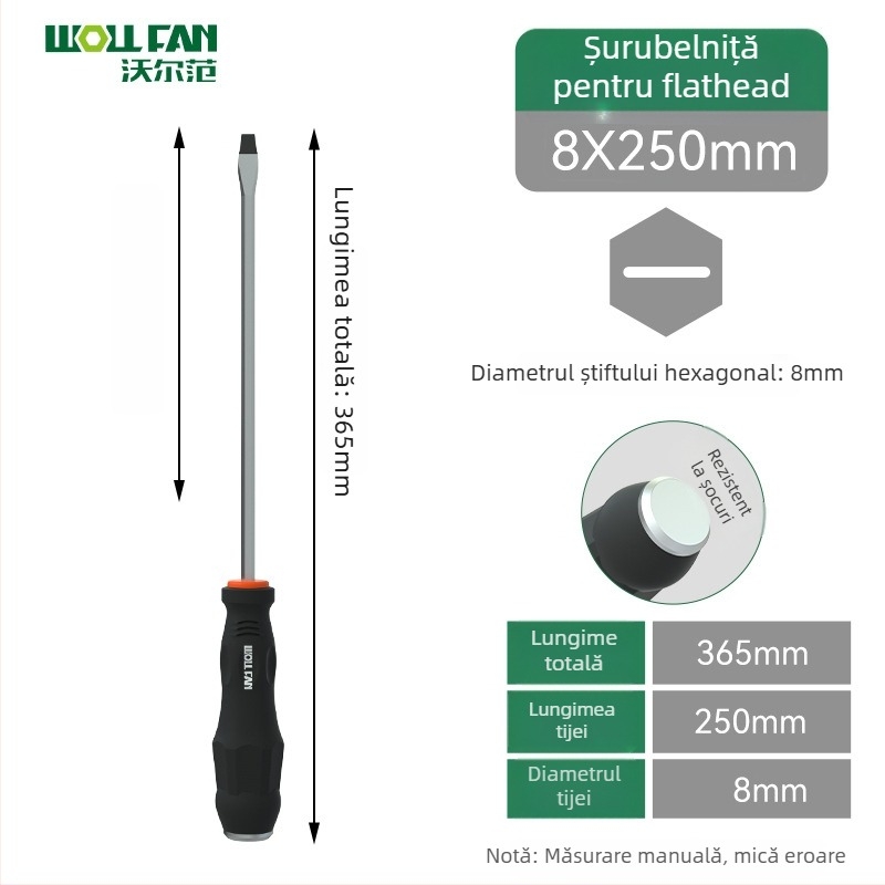 Set șurubelnițe Phillips și șurubelnițe cu cap plat – Calitate industrială, magnetic, izolat, oțel Cr-V crom-vanadiu, mâner cu acoperire adezivă