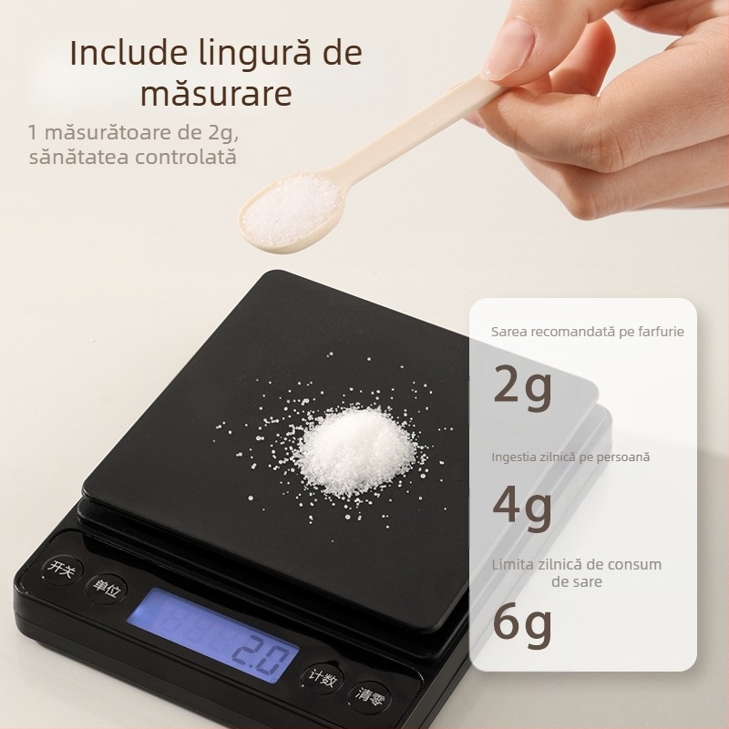 Recipient pătrat din sticlă pentru condimente, cu capac – depozitare sigilată pentru condimente solide, rezistență la umezeală