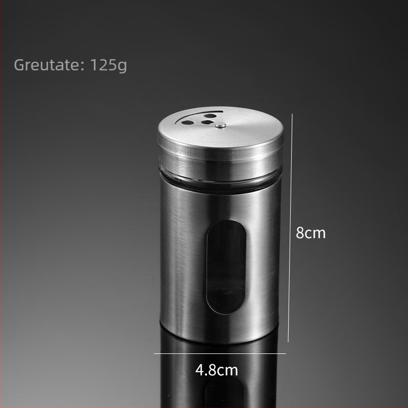 Borcan de condimente din sticlă cu suport pentru scobitori – recipient multifuncțional pentru condimente solide, pentru unelte de grătar