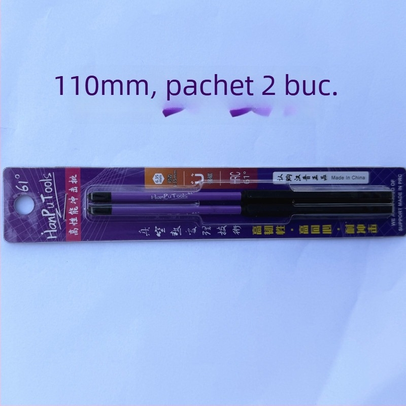 Bit de șurub cu cap încrucișat Nb-S2, unghi 61°, rezistent la impact, magnetic