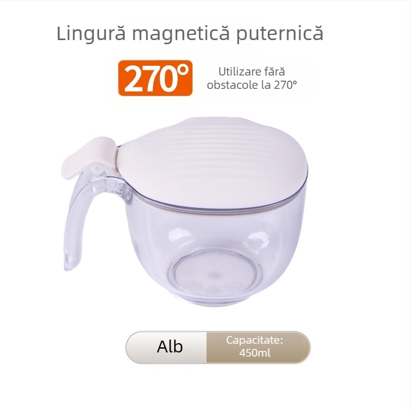 AIVEMA Casetă magnetică pentru condimente cu linguriță, din plastic, stil modern