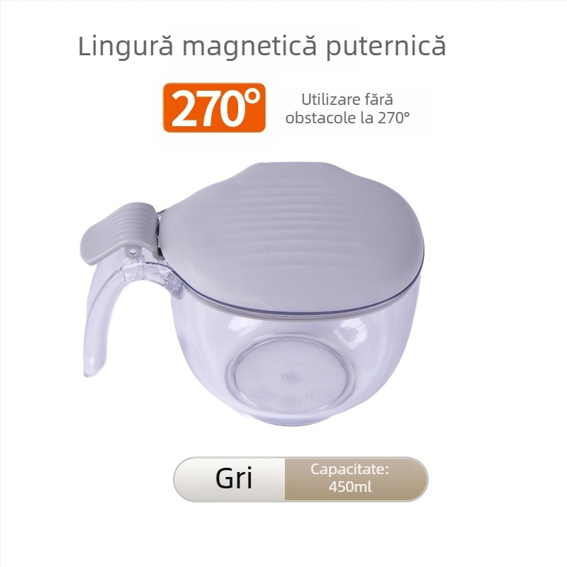 AIVEMA Casetă magnetică pentru condimente cu linguriță, din plastic, stil modern