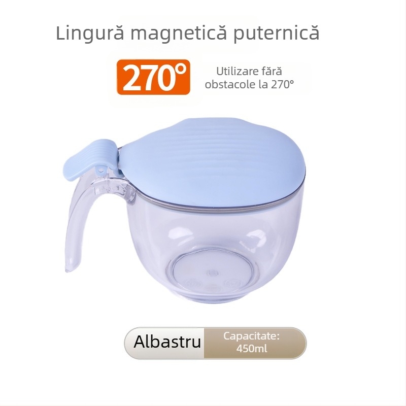 AIVEMA Casetă magnetică pentru condimente cu linguriță, din plastic, stil modern