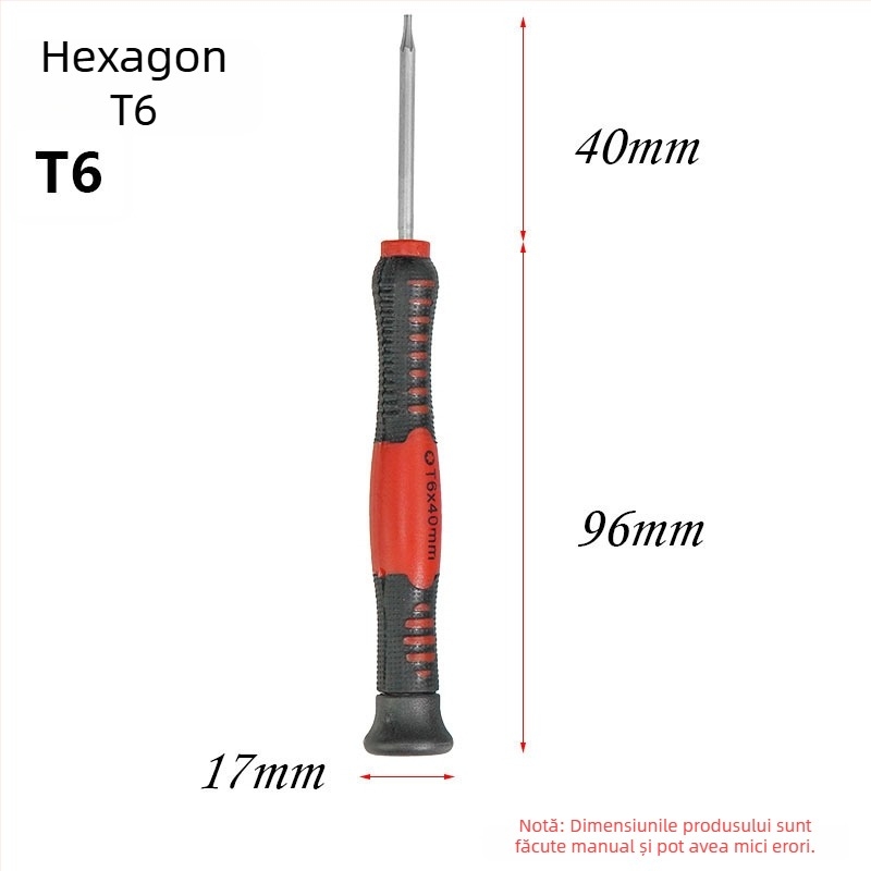 Șurubelniță de precizie multifuncțională pentru repararea telefoanelor mobile, din oțel crom-vanadiu CR-V, izolată, magnetică, greutate 0.08