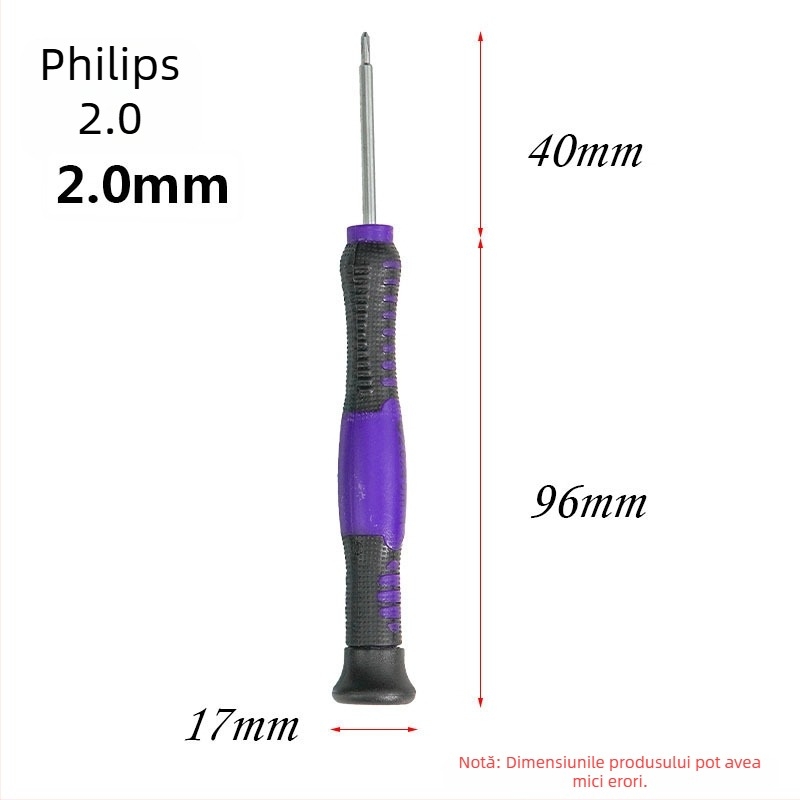 Șurubelniță de precizie multifuncțională pentru repararea telefoanelor mobile, din oțel crom-vanadiu CR-V, izolată, magnetică, greutate 0.08