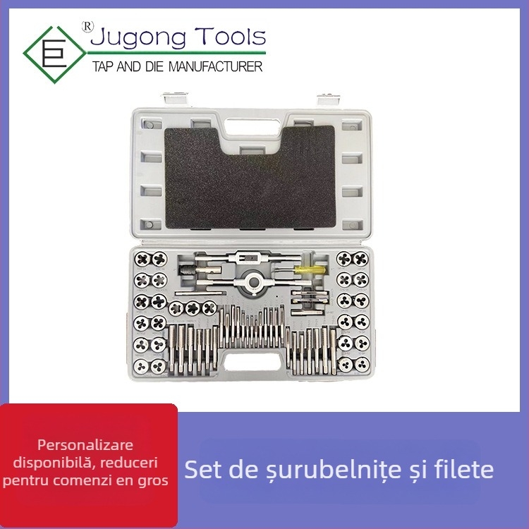 Set Tap and Die, 60 piese, filete metrice și inci
