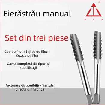 Set manual de filetare M3-M24, trei piese