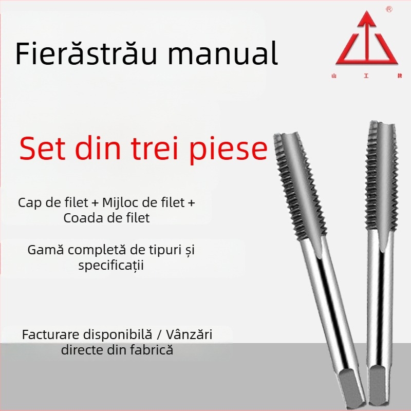 Set manual de filetare M3-M24, trei piese