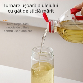 Tuoke sticlă de ulei cu design gravitațional, mecanism automat de deschidere și închidere, etanș, cu capacitate mare pentru ulei și condimente.