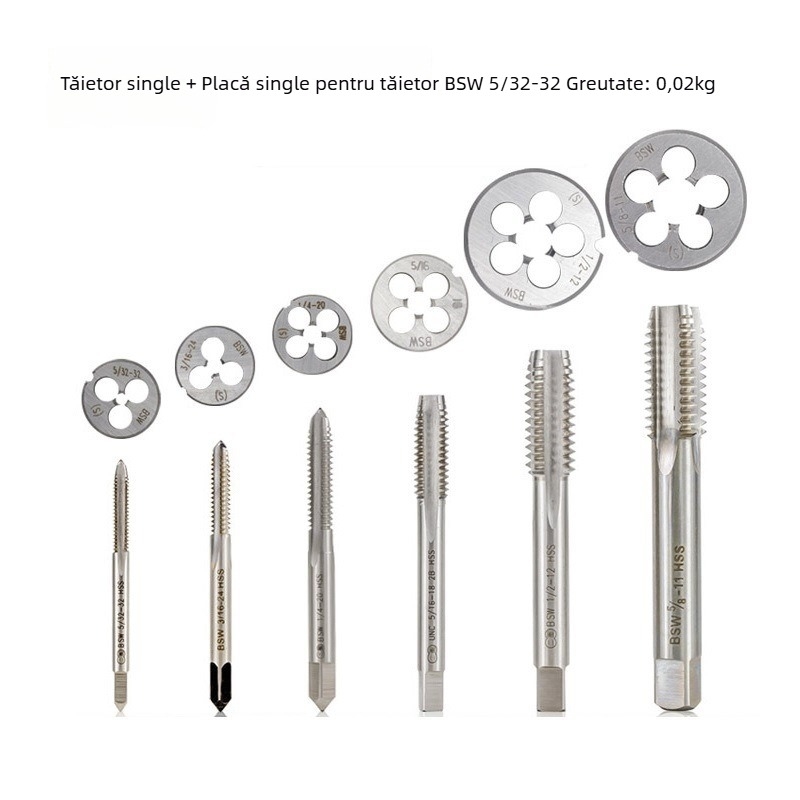 Set de filetare: tap și matriță, un tap și o matriță, oțel rapid, Yangyang