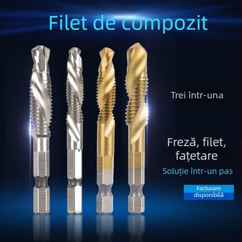 QIANBO bit integrat pentru găurire-filetare pentru M3–M10, găurire și filetare într-o singură operație, ambalaj unic, 0,2 kg