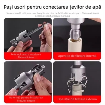 Unealtă de filetare pentru țevi cu filet interior și exterior integrat pentru țevi PPR