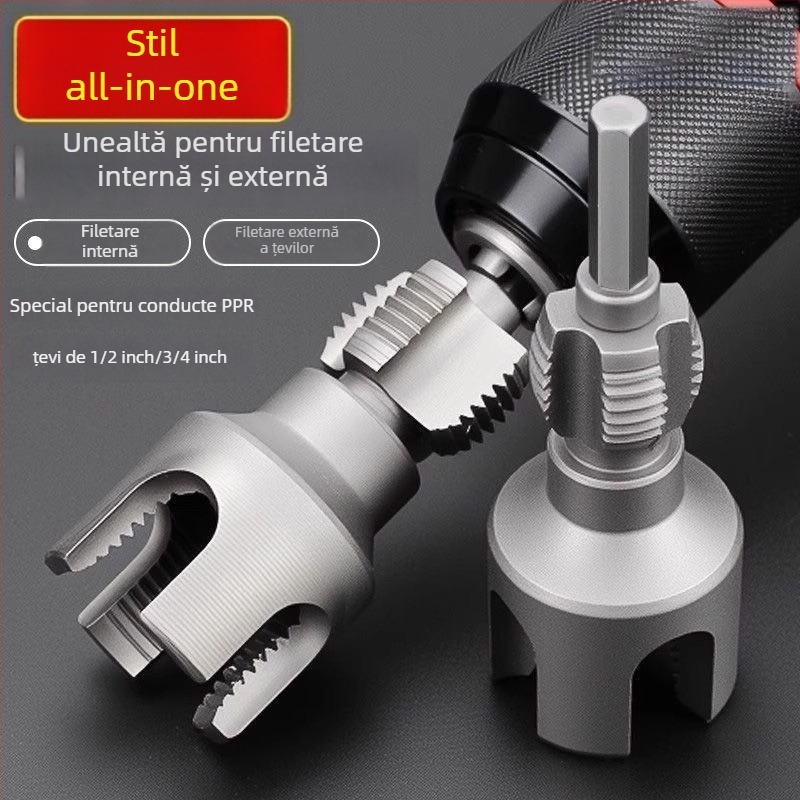 Unealtă de filetare pentru țevi cu filet interior și exterior integrat pentru țevi PPR