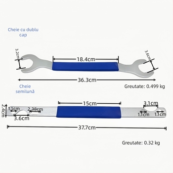 Yongren Precision Engineering Cheie de demontare a ventilatorului, set de 2 piese, mâner detașabil, 0,8 kg