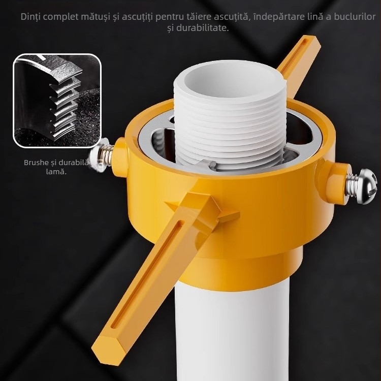 Set de 6 piese pentru conducte de apă, matriță pentru filet pentru țevi din plastic, cheie manuală pentru filet, filet de 1 inch