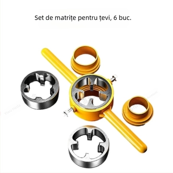 Set de 6 bucăți pentru filetarea țevilor din PVC, matrițe din plastic pentru o filetare ușoară