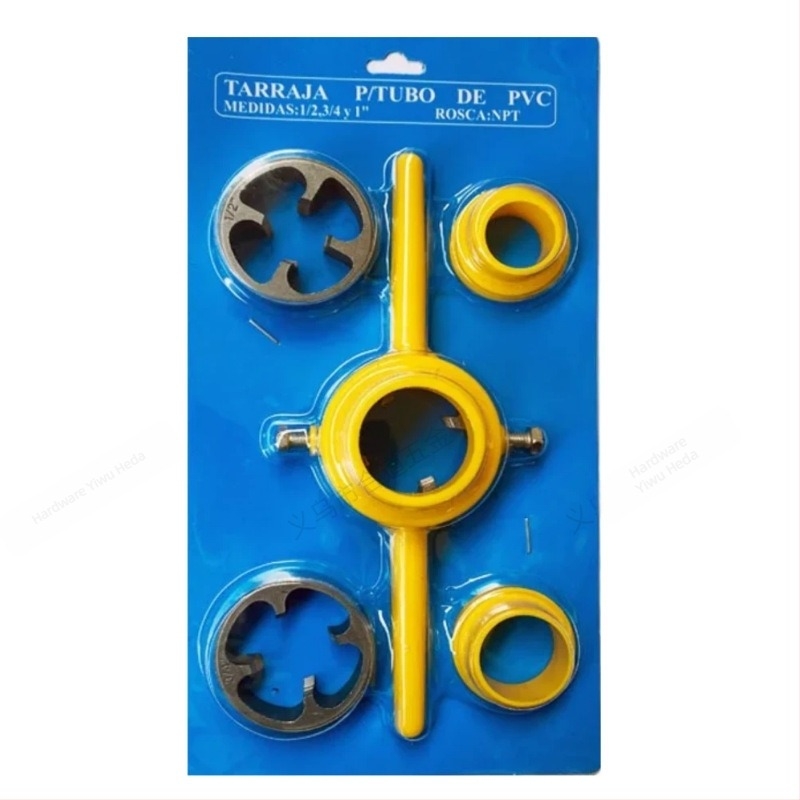 Set de 6 bucăți pentru filetarea țevilor din PVC, matrițe din plastic pentru o filetare ușoară