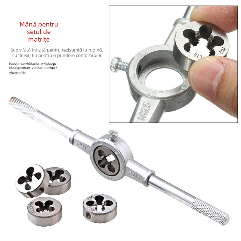 Set de 8 piese metrice pentru filetare cu chei pentru taps