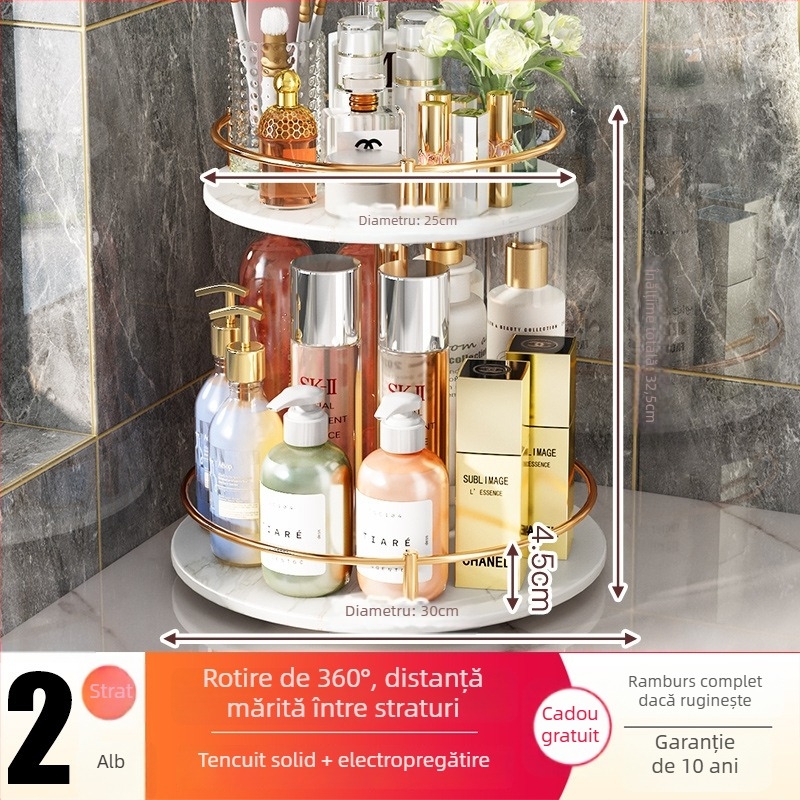 Xinbei Raft rotativ pentru condimente pentru blat de bucătărie, din oțel carbon, pentru ulei, sare, sosuri și oțet