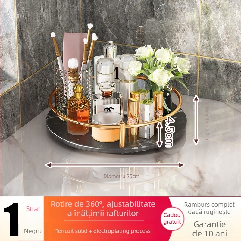 Xinbei Raft rotativ pentru condimente pentru blat de bucătărie, din oțel carbon, pentru ulei, sare, sosuri și oțet