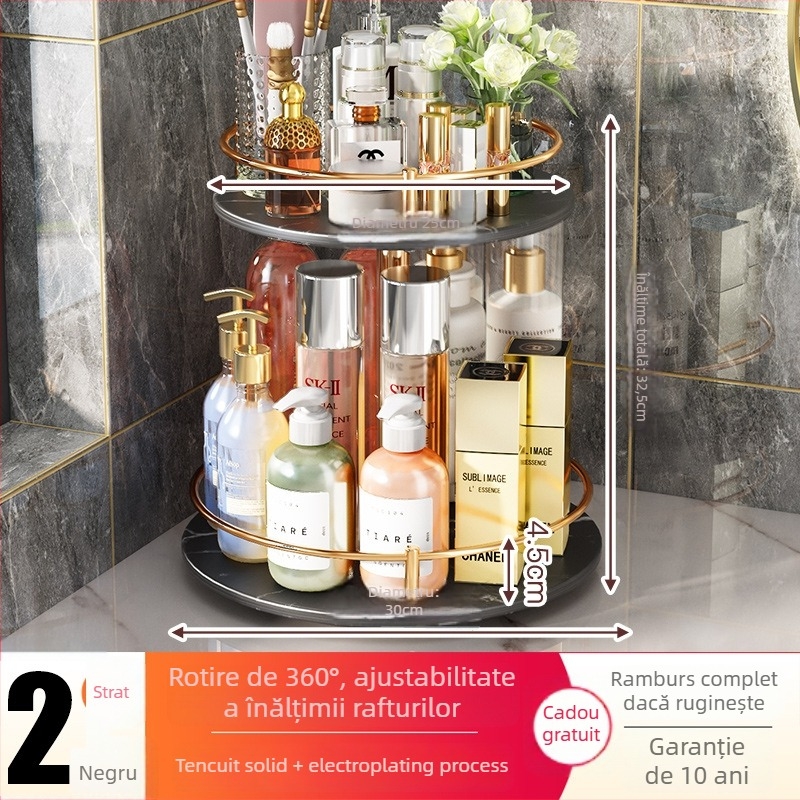 Xinbei Raft rotativ pentru condimente pentru blat de bucătărie, din oțel carbon, pentru ulei, sare, sosuri și oțet