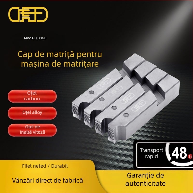 Tiger King mașină electrică de filetare a conductelor, matriță tip 100, din oțel carbon și oțel rapid, pentru conducte de incendiu, filete US în inch