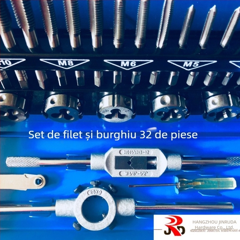 Jin Ruda set de 32 piese pentru filetare – unelte manuale