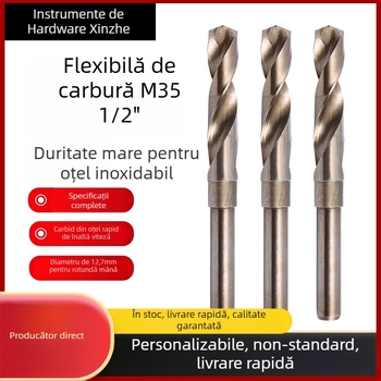 Burghiu helicoidal pentru metal, HSS cu cobalt M35, ax drept