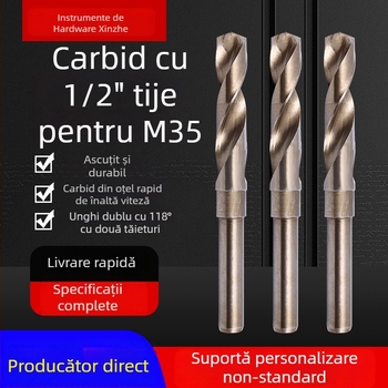 Burghiu helicoidal pentru metal, HSS cu cobalt M35, ax drept