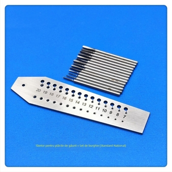 Set de instrumente pentru repararea ceasurilor: Plăci conice pentru filetare, Micro Thread Cone Plate Set, din oțel aliat, 15 piese, Standard Național